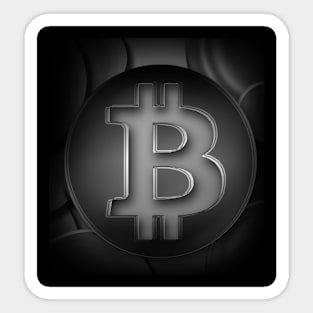 bitcoin background design in black Sticker